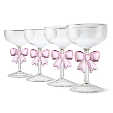 4 Bow Stem Glasses - Anko