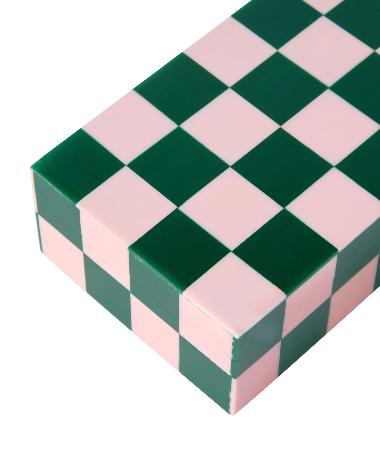 Anko Green and Pink Check Decor Box 5 of 6