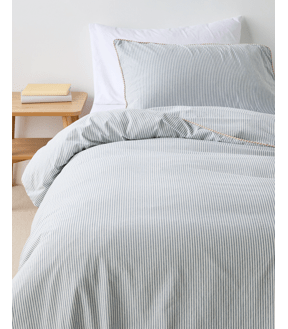 Finn Coastal Stripe Cotton Quilt Cover Set