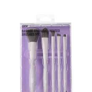 OXX Cosmetics 5 Piece Bamboo Charcoal Infused Brushes - Purple product image