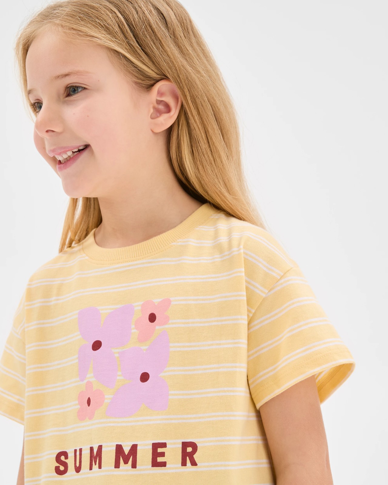 Australian Cotton Oversized T-Shirt - Yellow Stripe 3 of 6