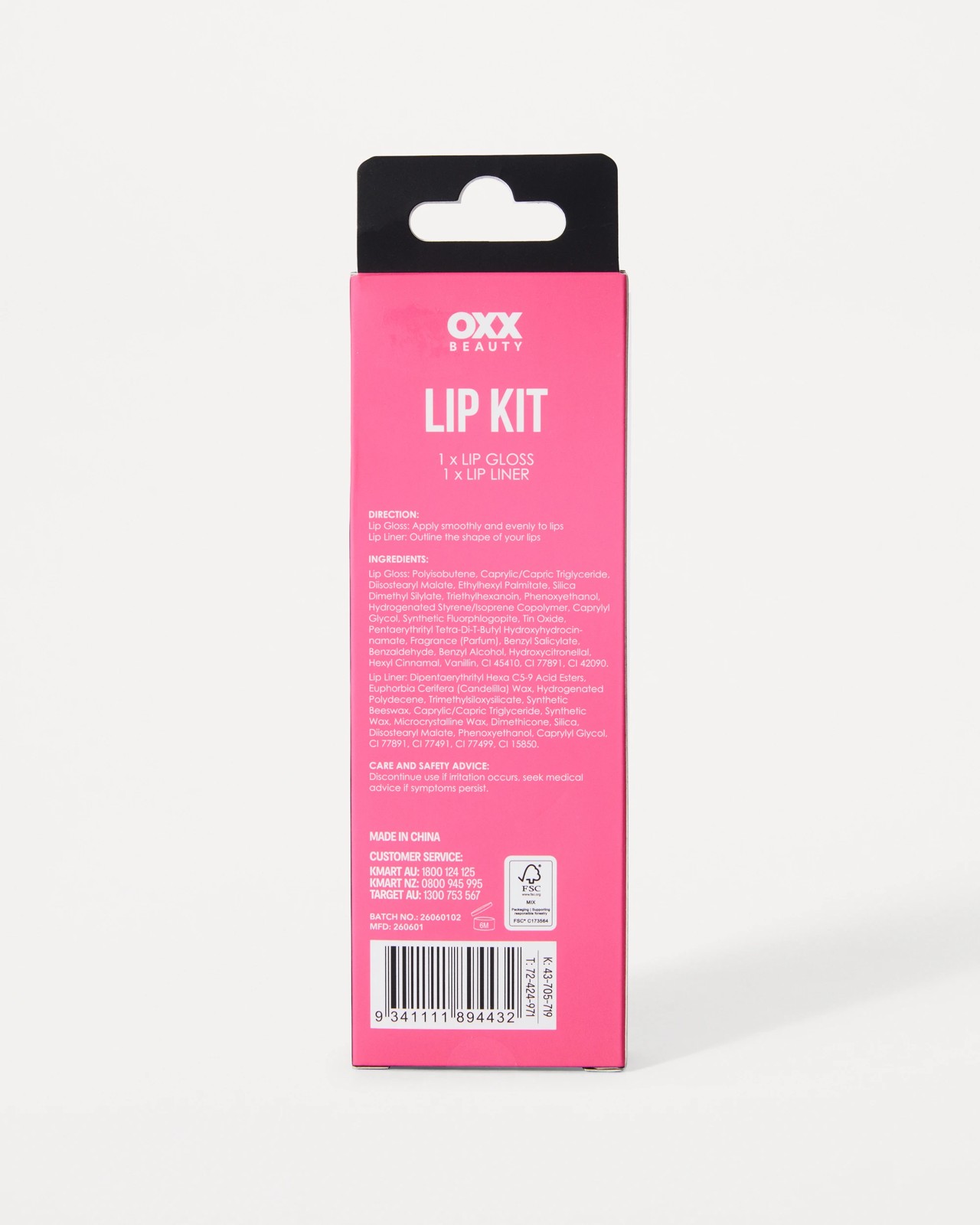 OXX Beauty Lip Kit - Candy Pink 6 of 6