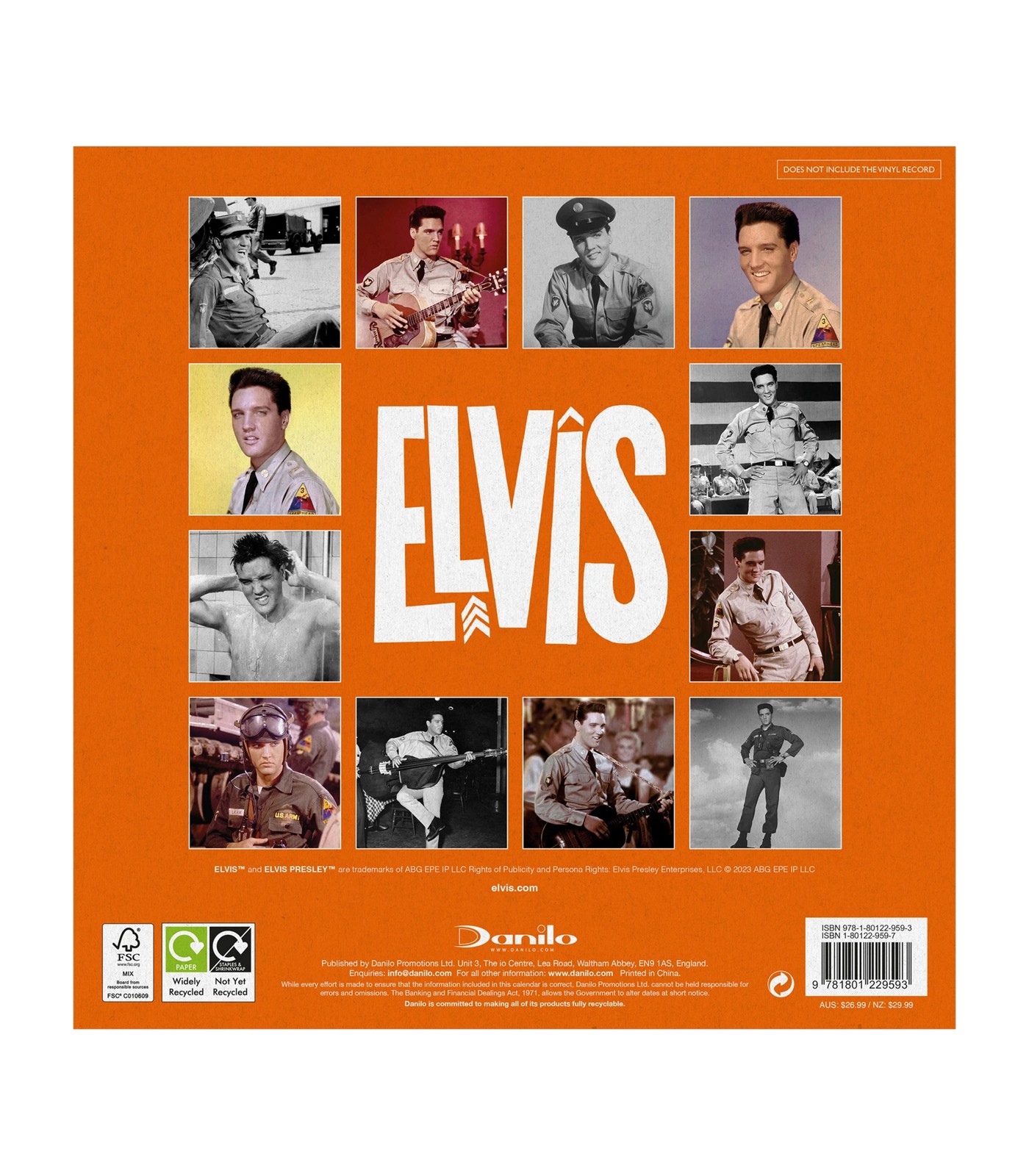 Elvis 2024 Square Collectors Edition Record Sleeve Calendar Target