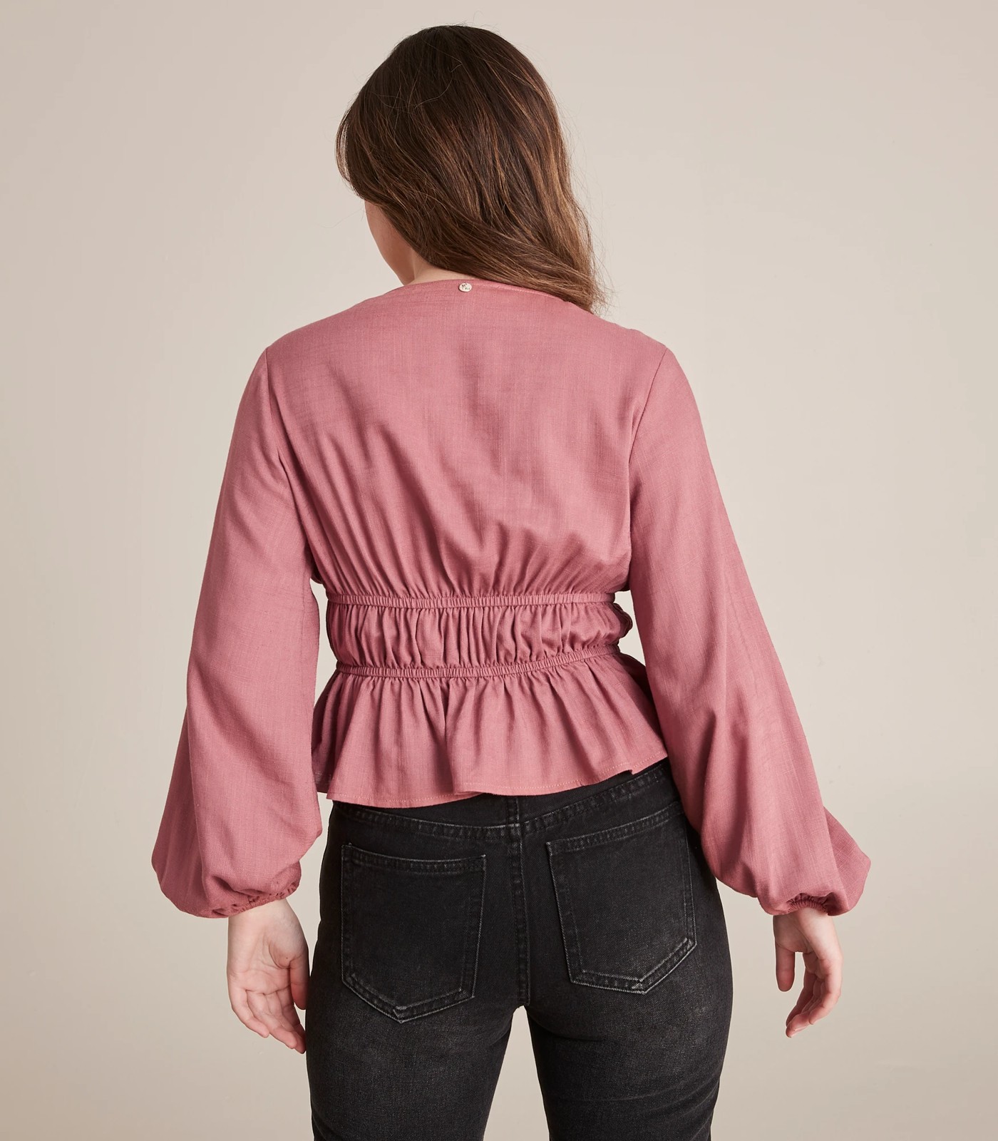 Dannii Minogue Petites Linen Blend Tie Detail Blouse 6 of 6