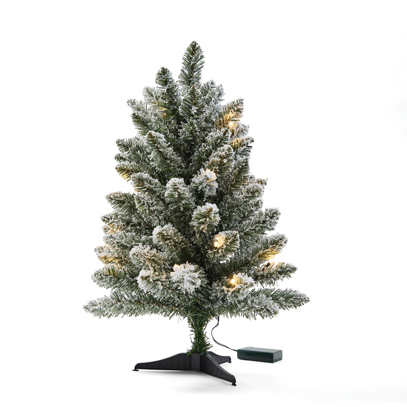 Anko 60cm (2ft.) Light Up Mini Green Flocked Christmas Tree 5 of 6