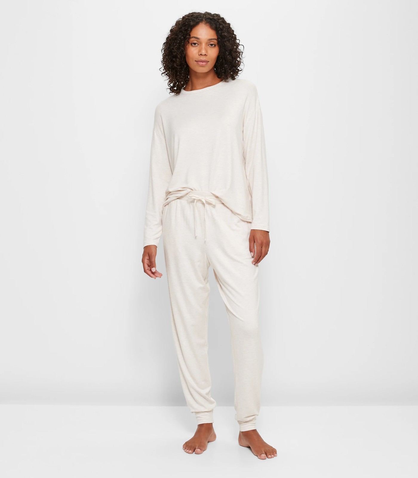 Soft Comfort Bamboo Sleep Jogger Pants - Oatmeal marle | Target Australia