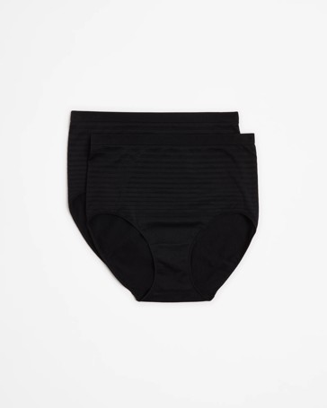 2 Pack Seamfree Matte and Shine Full Briefs