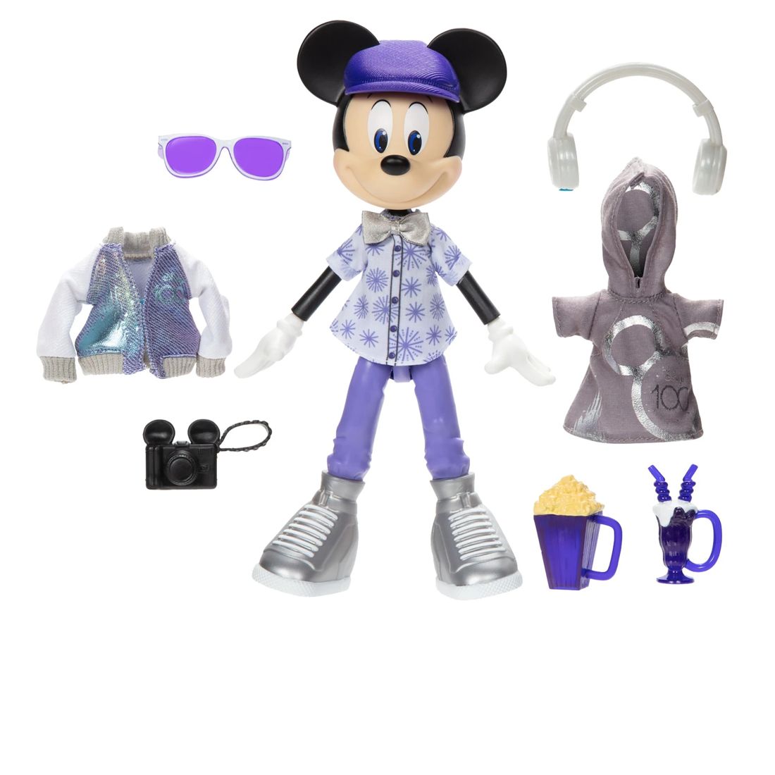 Disney 100 Mickey Mouse Platinum Celebration Doll and Accessories Set
