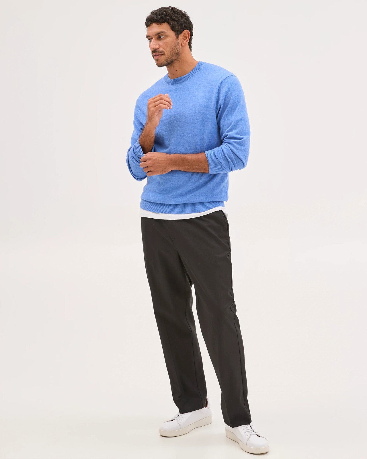 Preview Australian Merino Wool Knit Jumper - True Blue 3 of 6