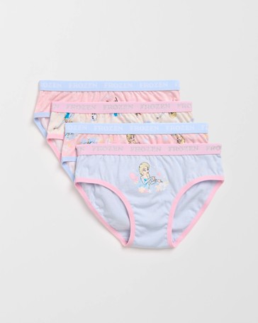 Disney Frozen Australian Cotton 4 Pack Younger Girls Briefs