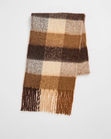 Brushed Check Scarf