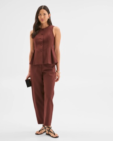 Preview Sleeveless Peplum Vest