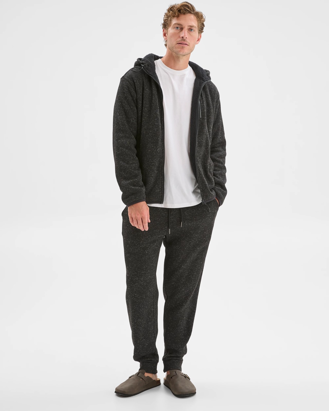 Cuffed Full Length Trackpants - Black Marle 3 of 6