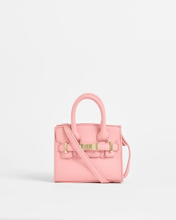 Bow Buckle Top Handle Crossbody Bag