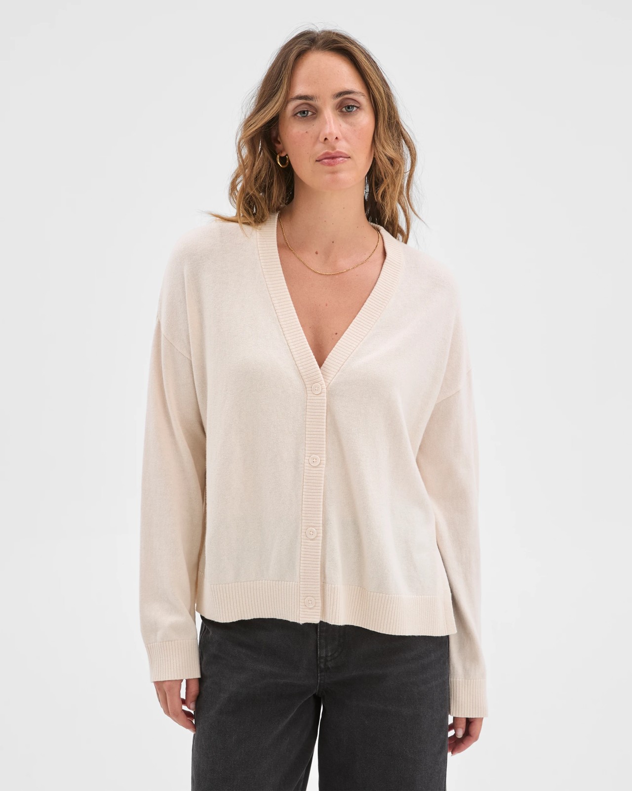 Australian Cotton Knit Cardigan - Pearl 4 of 6