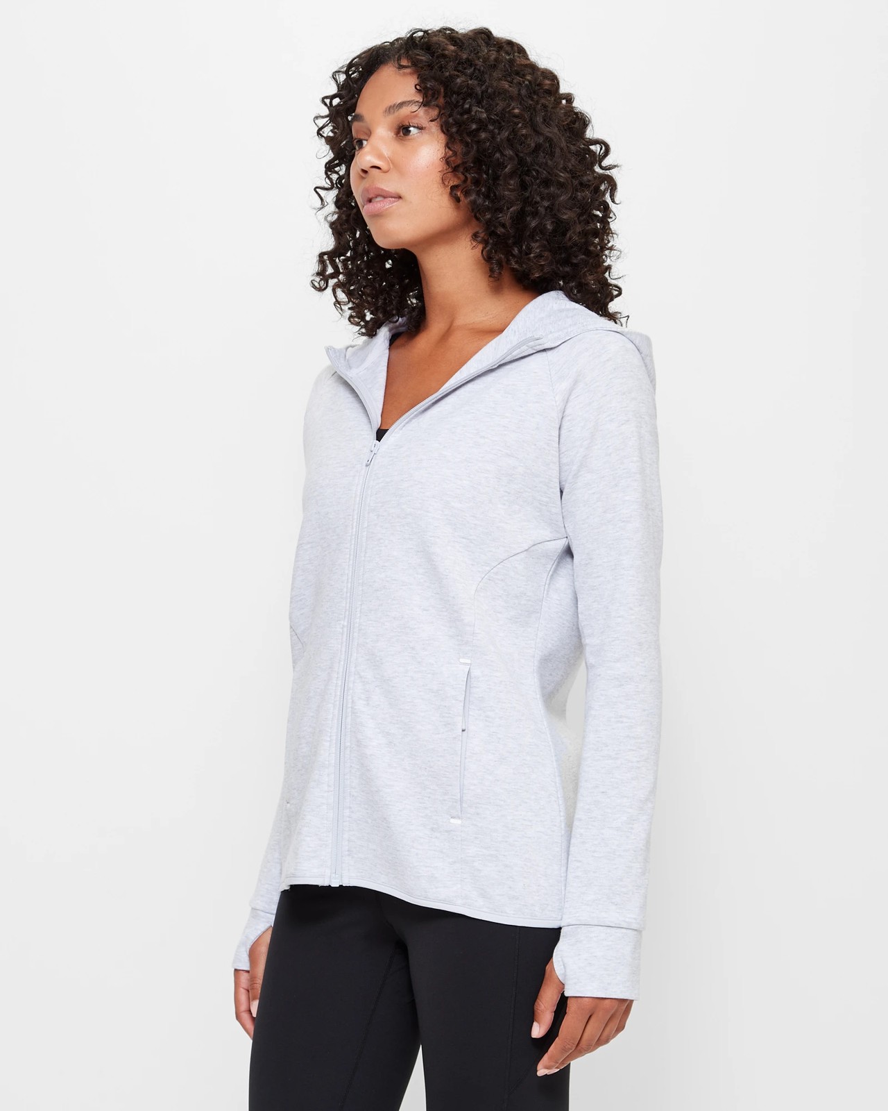 Active Athleisure Tech Fleece Jacket - Grey Marle | Target Australia