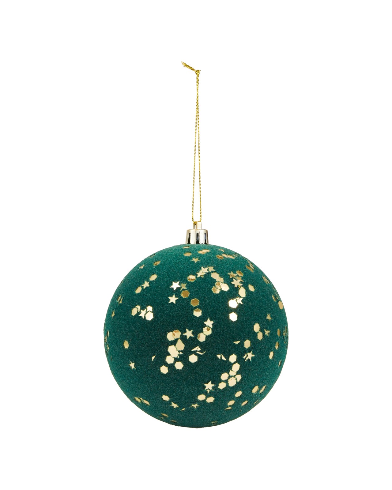 Anko 9 Pack 10cm Natural Flocked Baubles 4 of 5