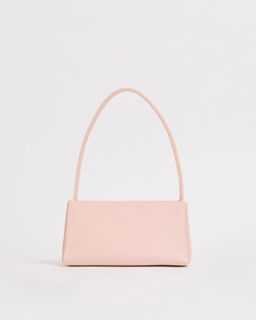 Minimal East West Satin Shoulder Bag