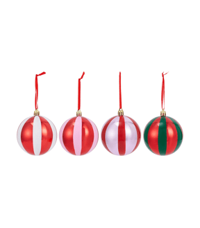 Striped Bauble, Assorted - Anko