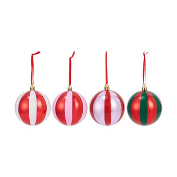 Striped Bauble, Assorted - Anko