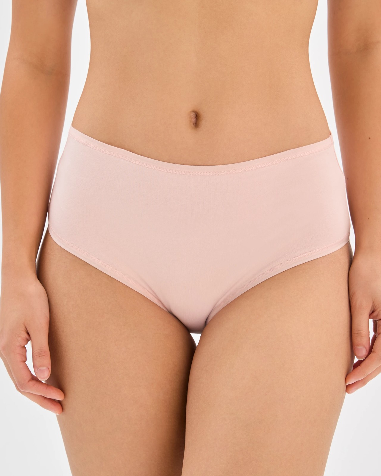 Australian Cotton Blend Womens Full Briefs 5 Pack - Pink/Neutral/White/Grey Marle/Black 2 of 4