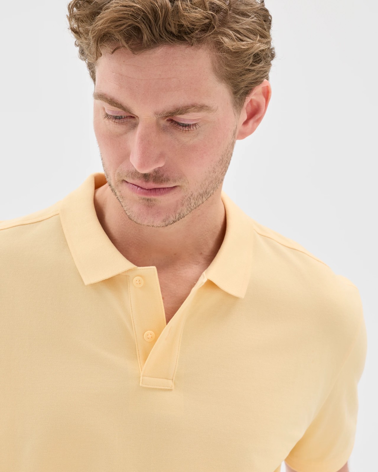 Australian Cotton Short Sleeve Polo Top - Golden 5 of 6