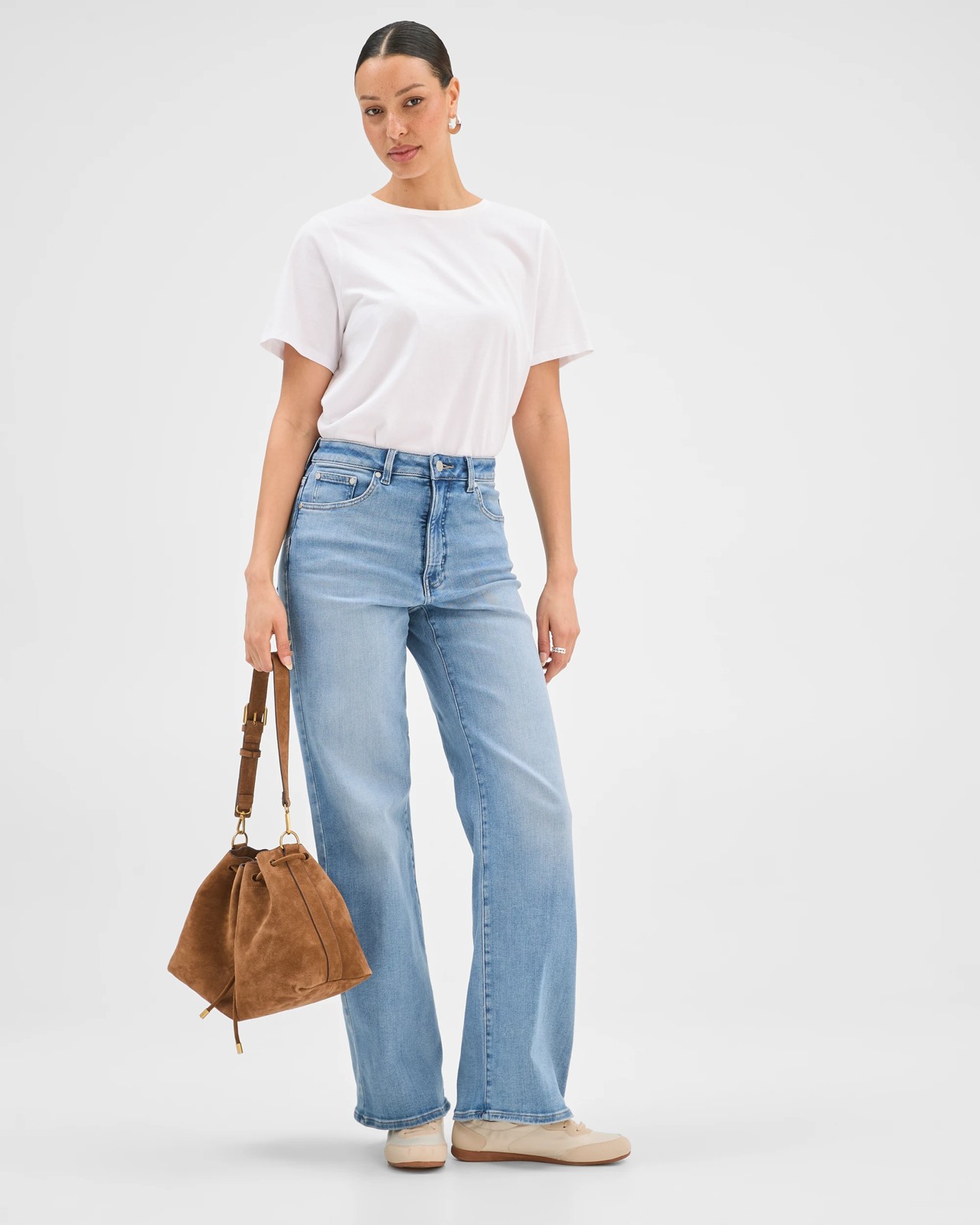 Shape Your Body Wide Leg Denim Jeans 4 of 5