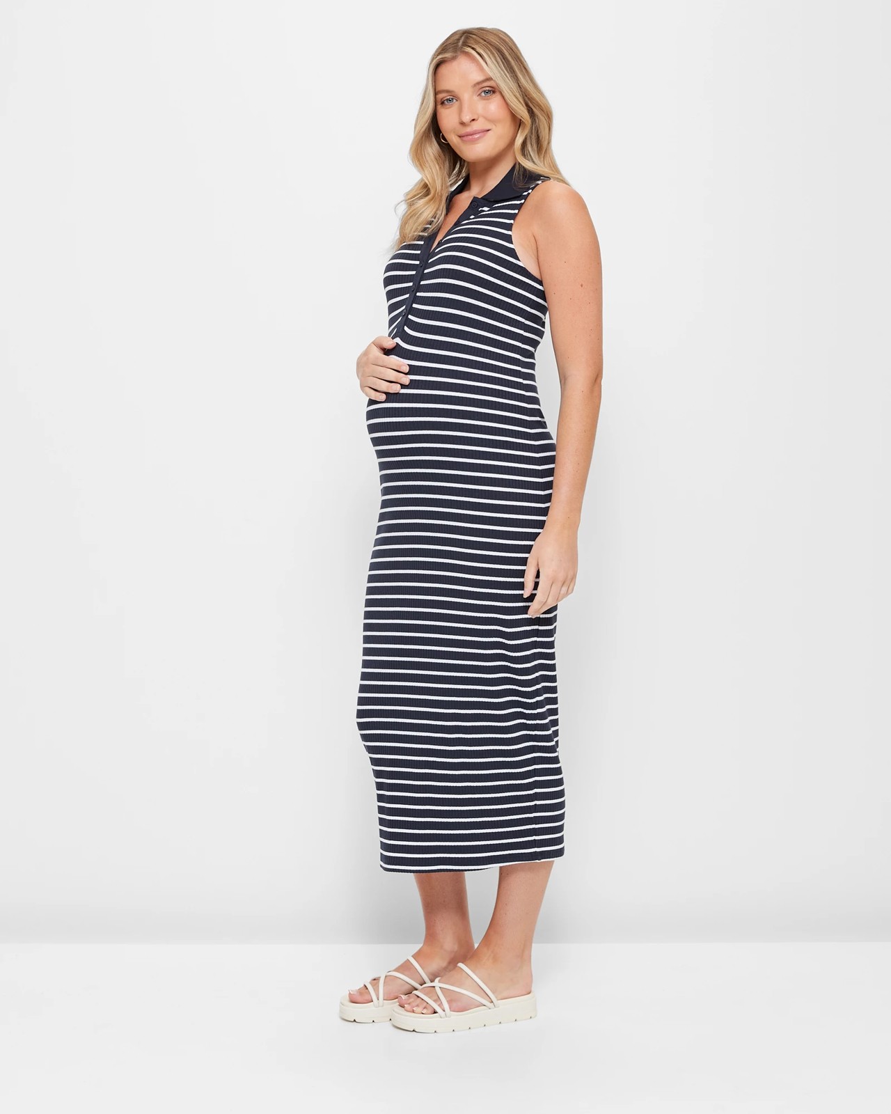 Target striped 2025 maternity dress