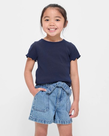 Australian Cotton Girls Rib T-shirt