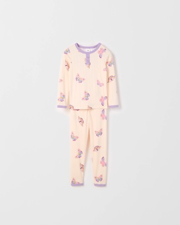 Younger Girls Pointelle Knit Pyjama Set