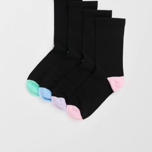 Australian Cotton Blend 4 Pack Multi Toes Crew Boot Socks product image