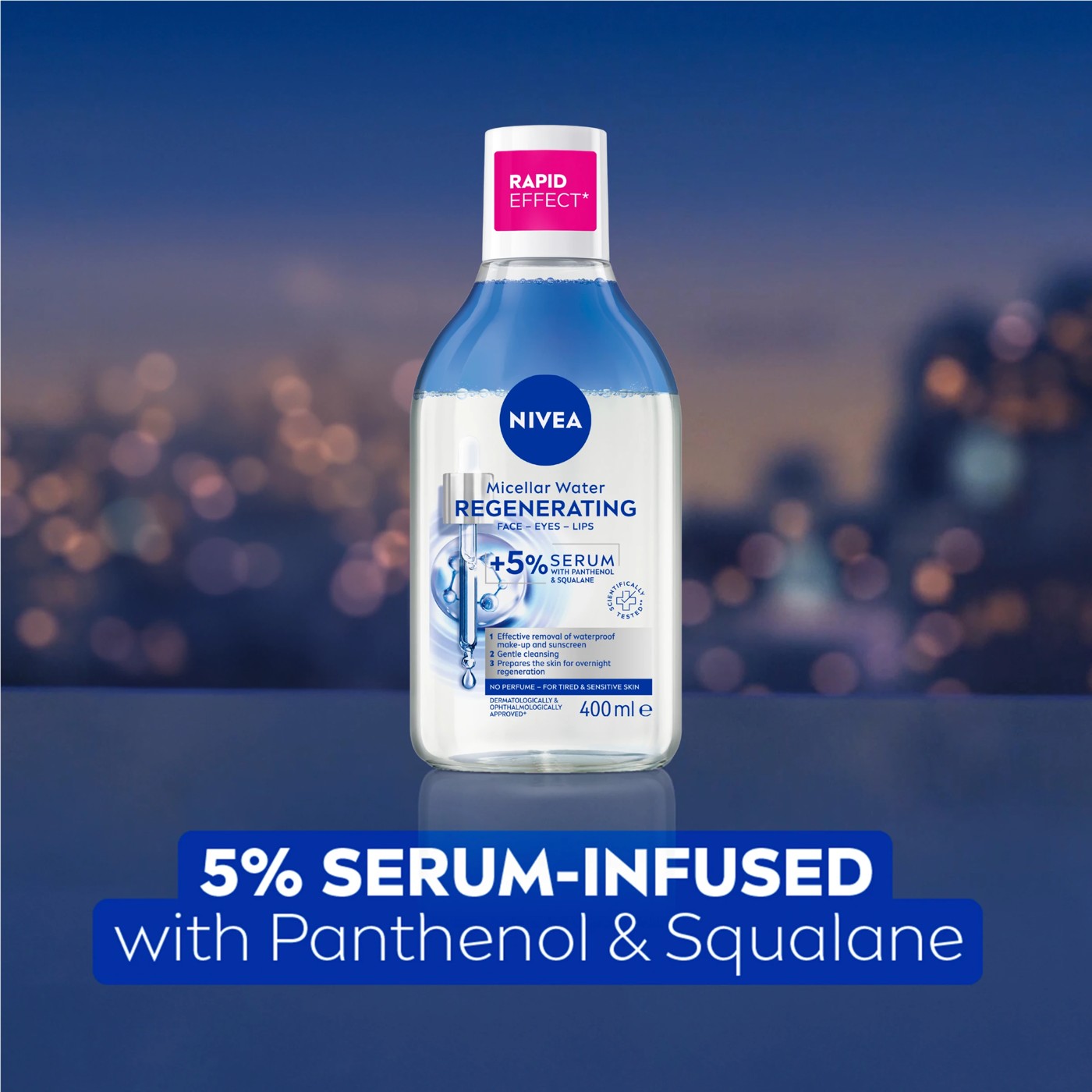 Nivea Regenerating Micellar Water 400ml - 5% Serum with Panthenol and Squalane 3 of 6