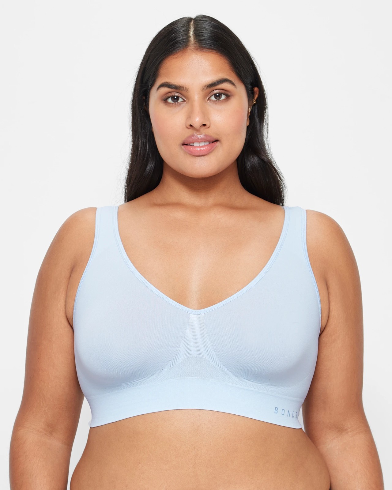 Bonds Seamless Comfy Crop Top Blue Snow Target Australia