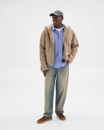 Commons Heavyweight Washed Hooded Worker Jacket