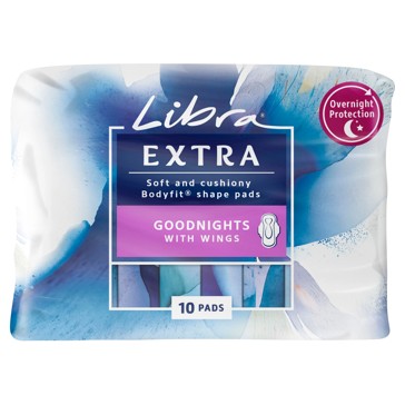 Libra Extra Goodnights Pads - 10 Pack