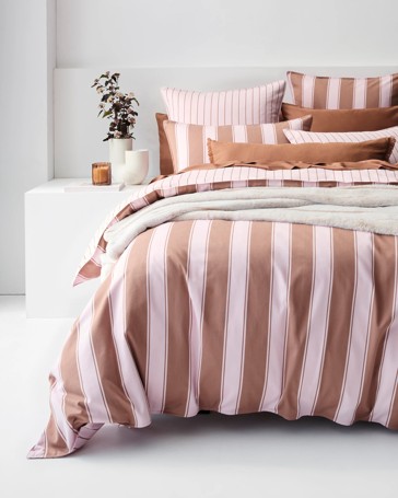 Rayne Stripe Stonewash Quilt Cover Set