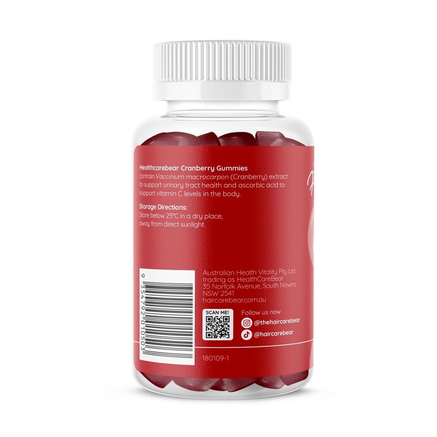 60 Pack Healthcarebear Cranberry Gummies 2 of 3