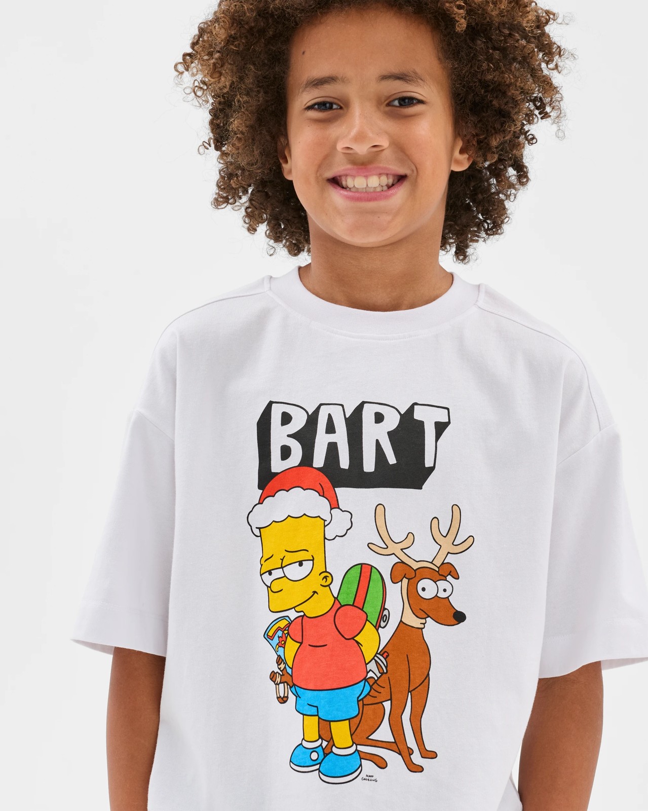 Licensed The Simpsons Australian Cotton Oversized Christmas T-Shirt 3 of 6