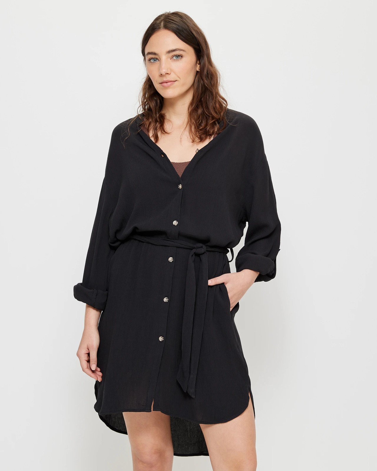 Black shirt dress target online