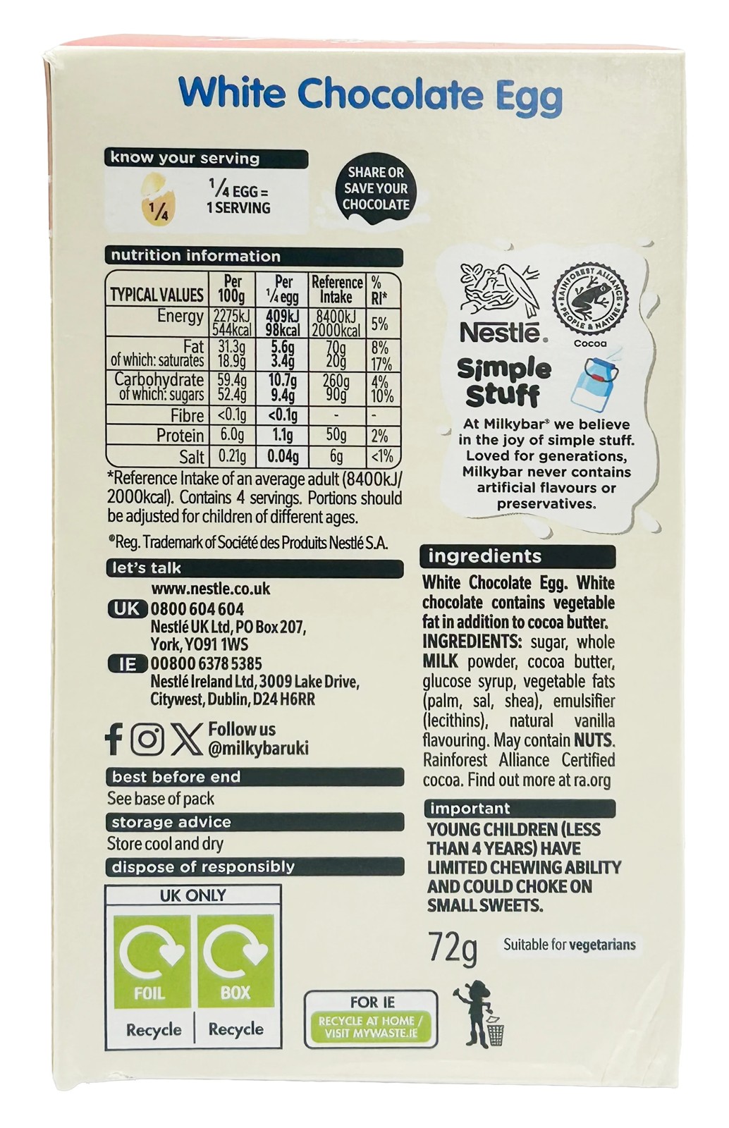 Nestle Milkybar Egg 72g 3 of 4