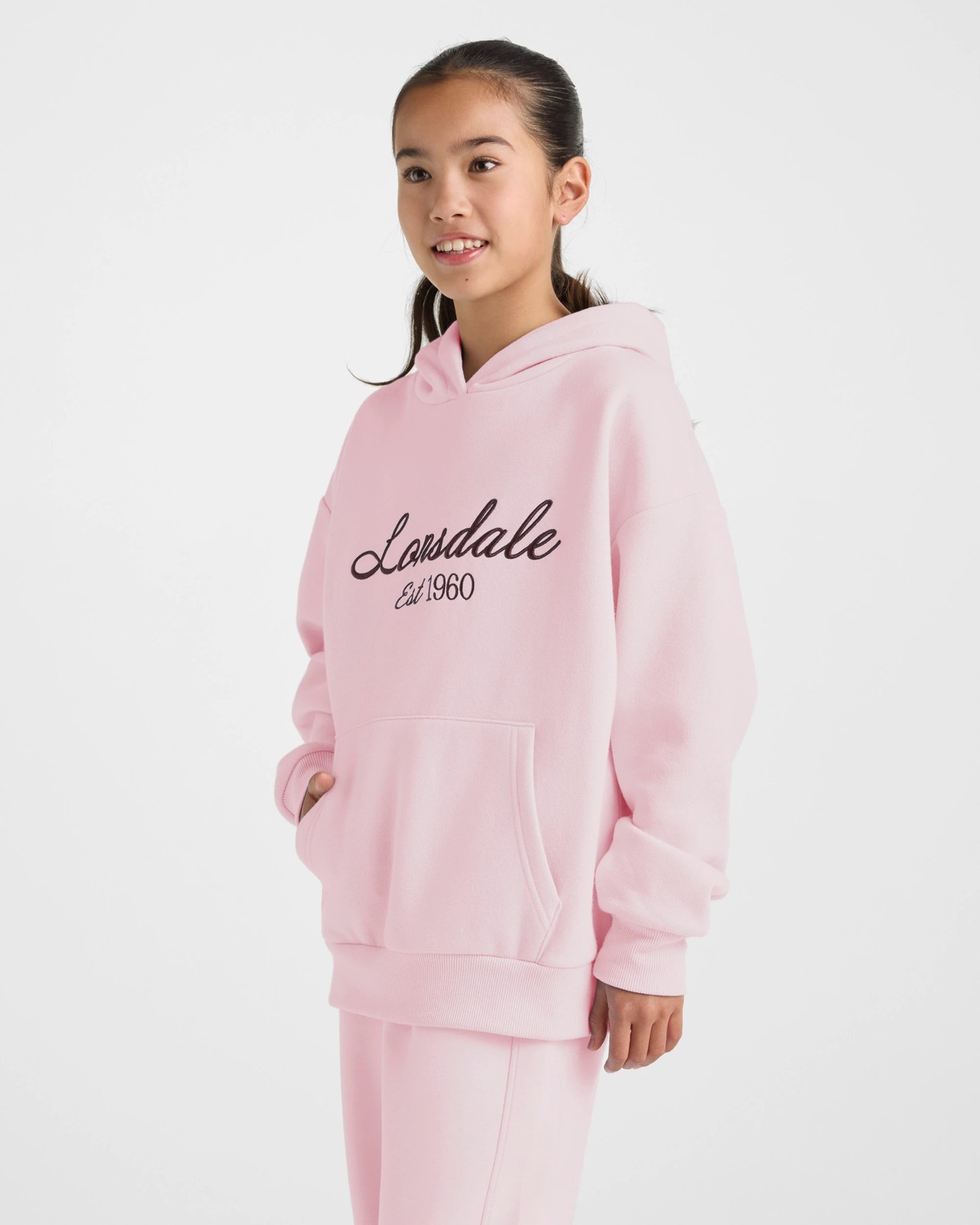 Lonsdale London Fleece Hoodie - Pink 4 of 5