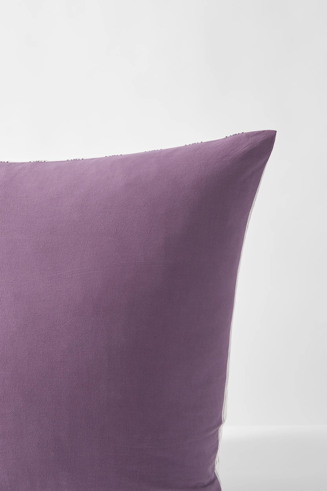 Arlo Cotton Stonewash European Pillowcase - Purple 4 of 5