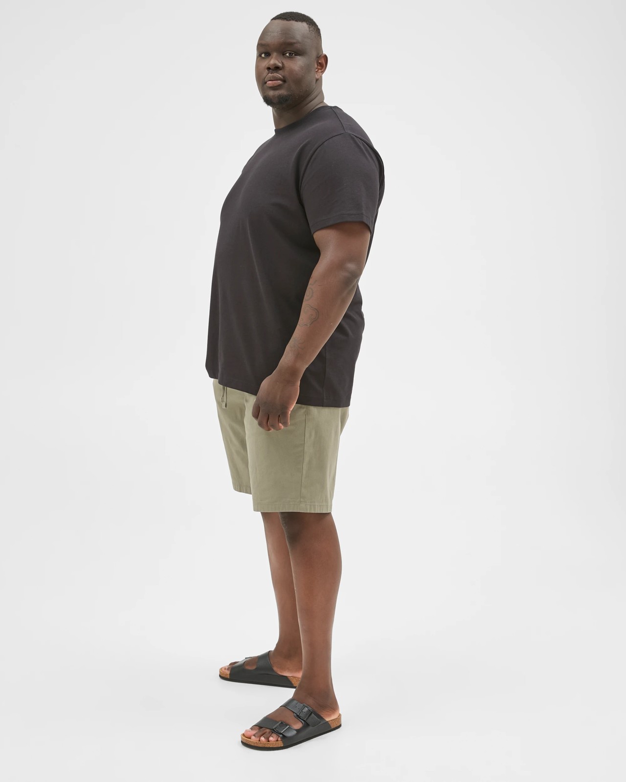 Plus Size Australian Cotton Byron Shorts - Forest Fog 5 of 6
