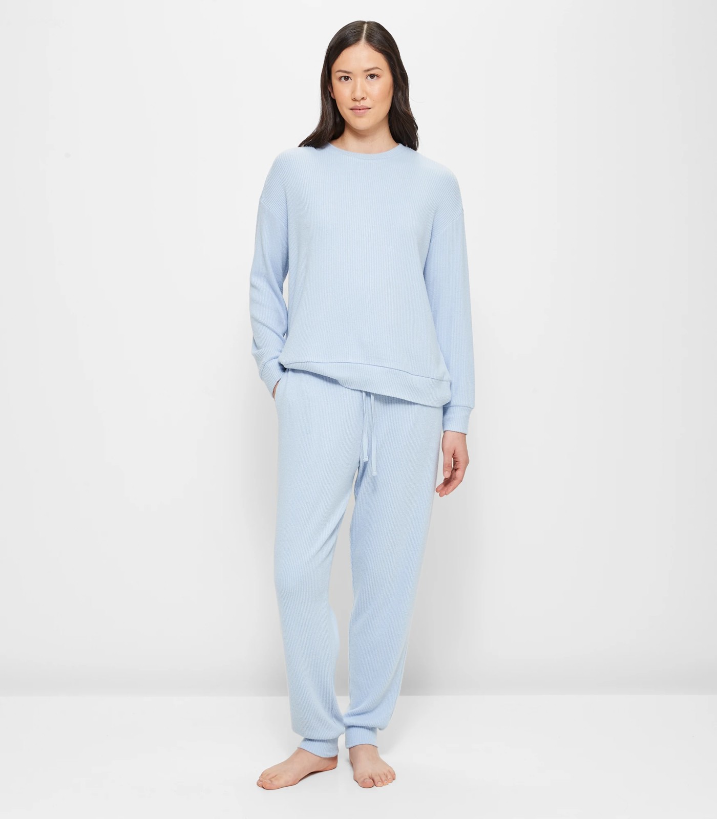 Cosy Rib Sleep Pyjama Pants - Blue