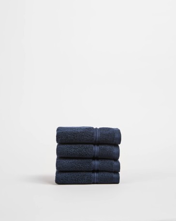 Eden Luxury Egyptian Cotton Pile Face Washer 4 Pack