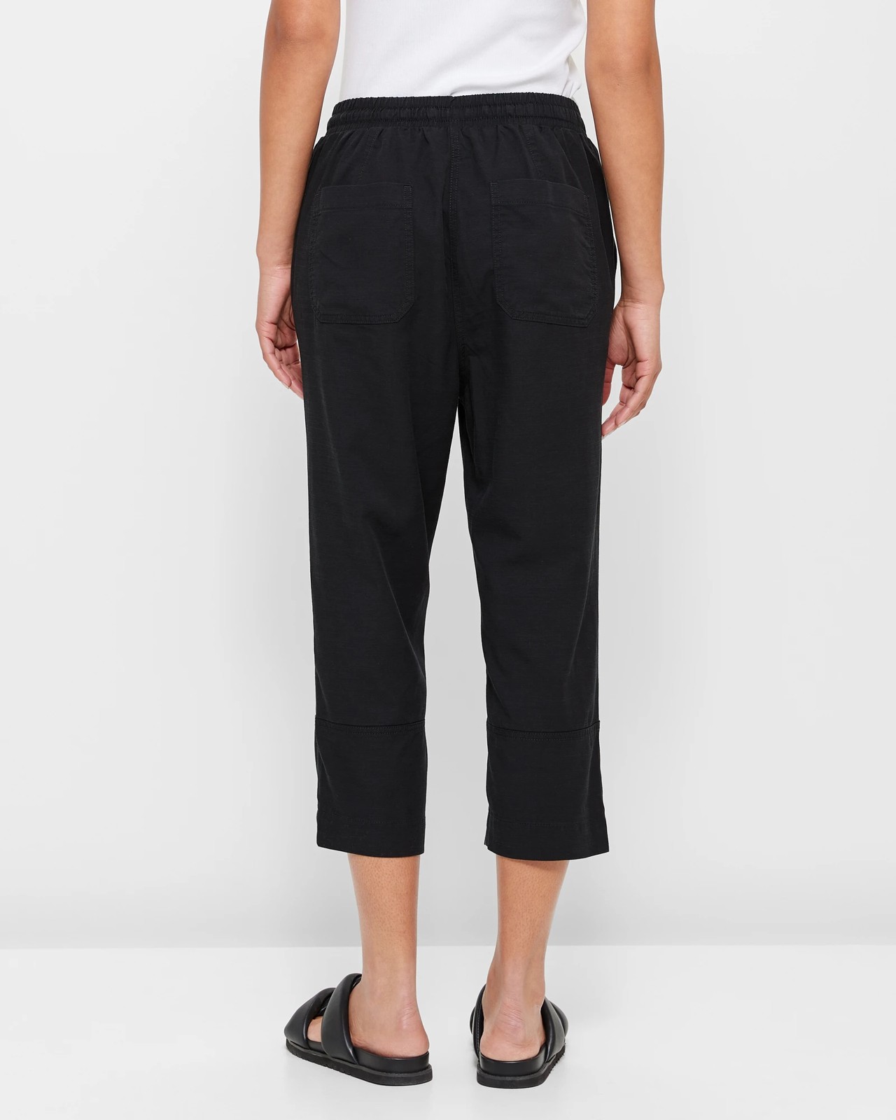 Black Seam Detail Straight Leg Jogger