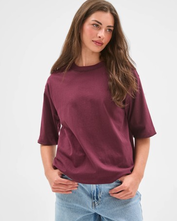 Petites Australian Cotton Stitch Detail T-Shirt