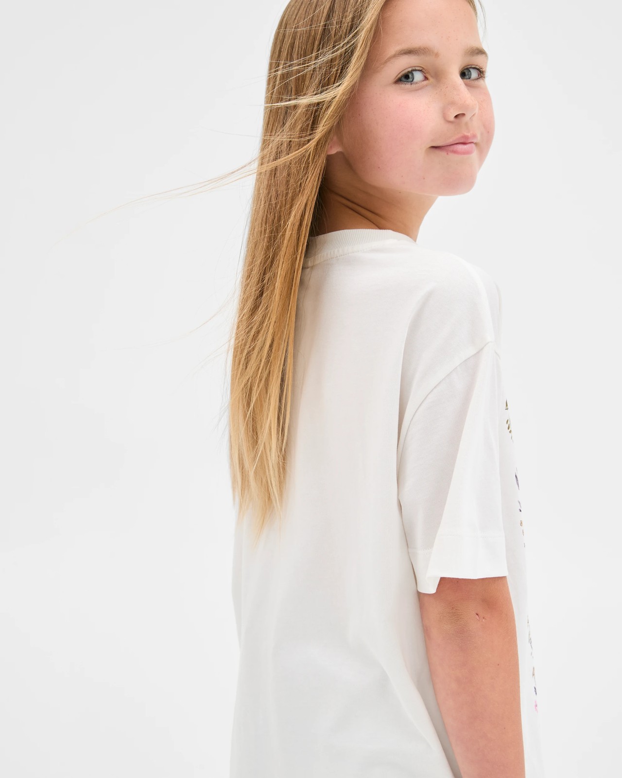 Australian Cotton Longline Print T-Shirt - Cottage Cream 5 of 5