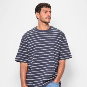 Australian Cotton Blend Textured Stripe T-Shirt thumbnail 2