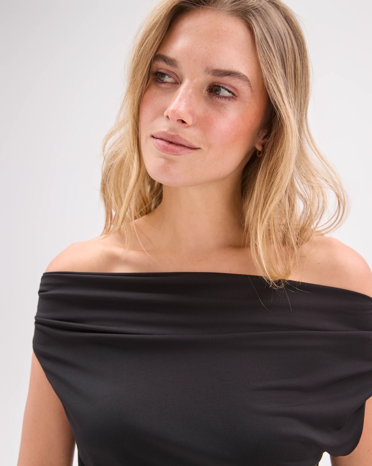 Lily Loves Jersey Drape Off-Shoulder Top 3 of 6